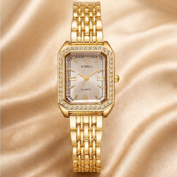 Classic Gold Square Crystal Watch main image 5